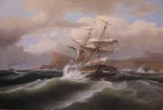 Thomas Birch An American Ship in Distress oil on canvas